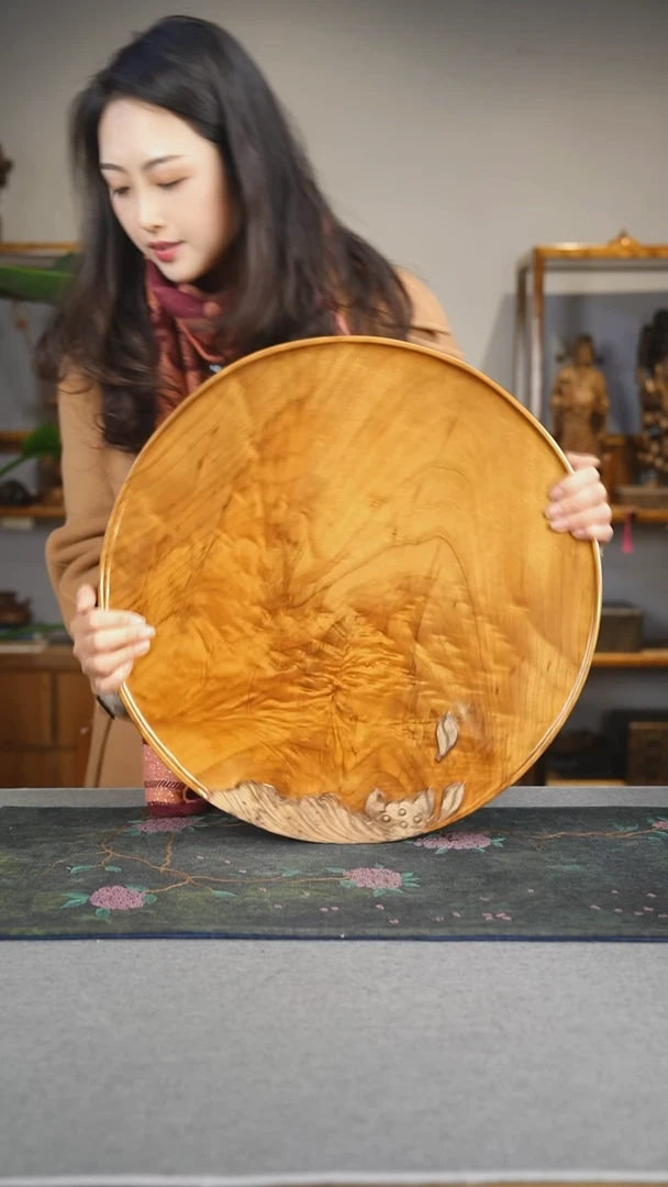 【闪购商品】金丝楠枯木老料茶盘