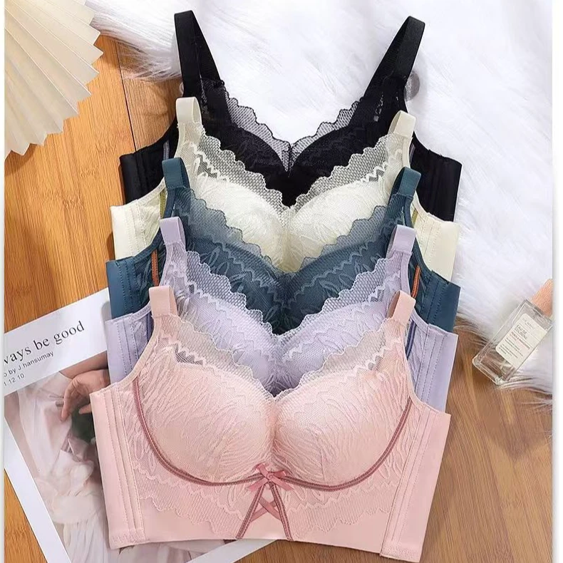 【痴情兔】调整型AB杯中厚1.5小胸聚拢内衣承上托防下垂收副乳文胸