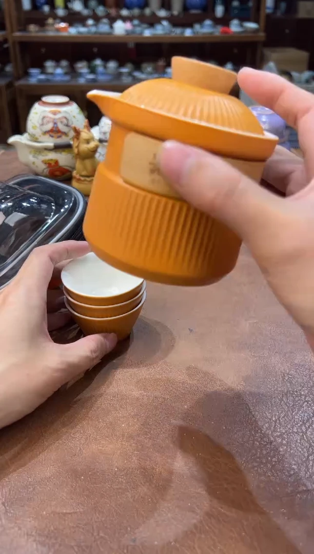 真的很便宜会开片的旅行茶具