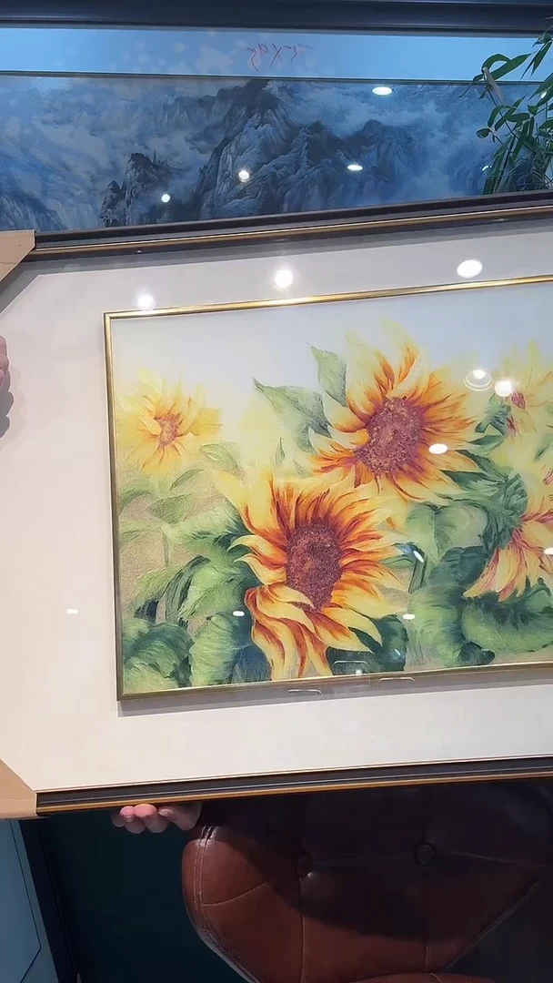 竖款非遗苏绣手工刺绣装饰画不包邮60x91