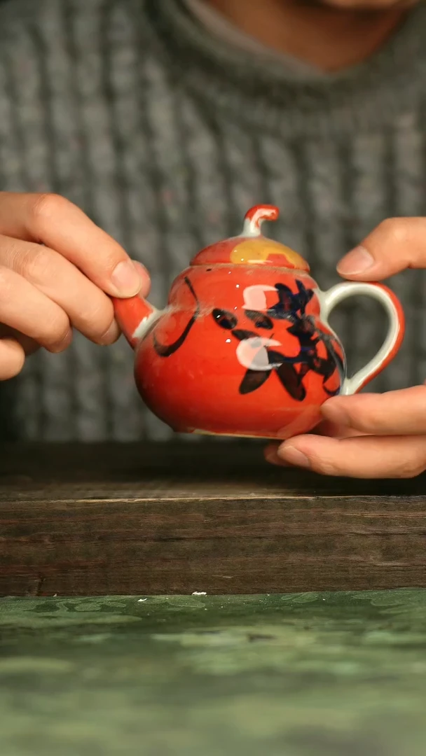 陶瓷青诗集手工手绘瓷器