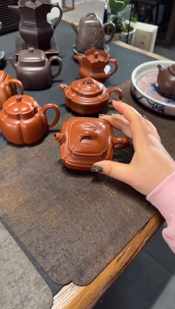 【闪购商品】紫砂茶壶双线竹鼓