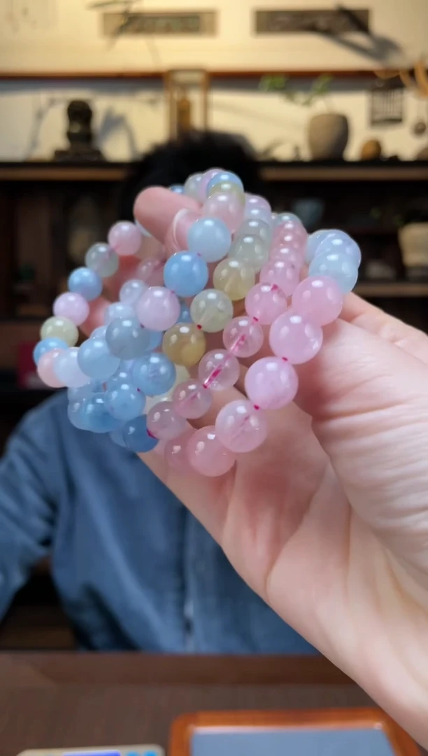 【闪购商品】绿柱石（摩根石）手串未镶嵌摩根石手串YX多样性发一