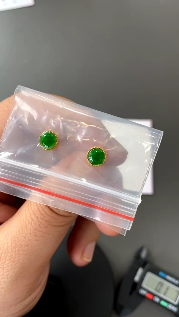 【闪购商品】翡翠耳饰银S925镀金镶嵌买断价 补