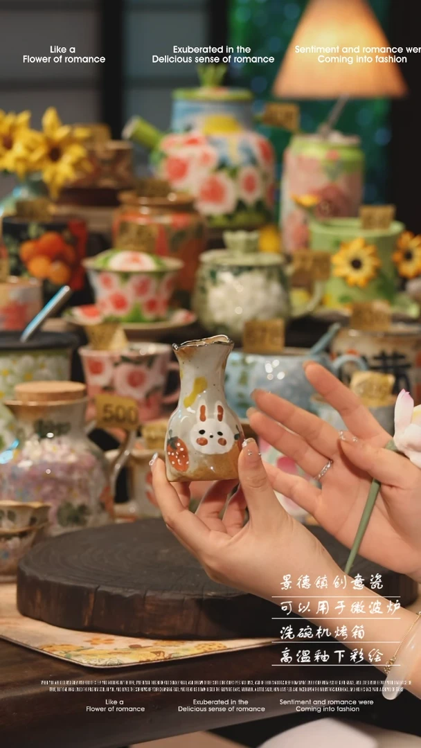 陶瓷景德镇高温釉下彩手工手绘款式