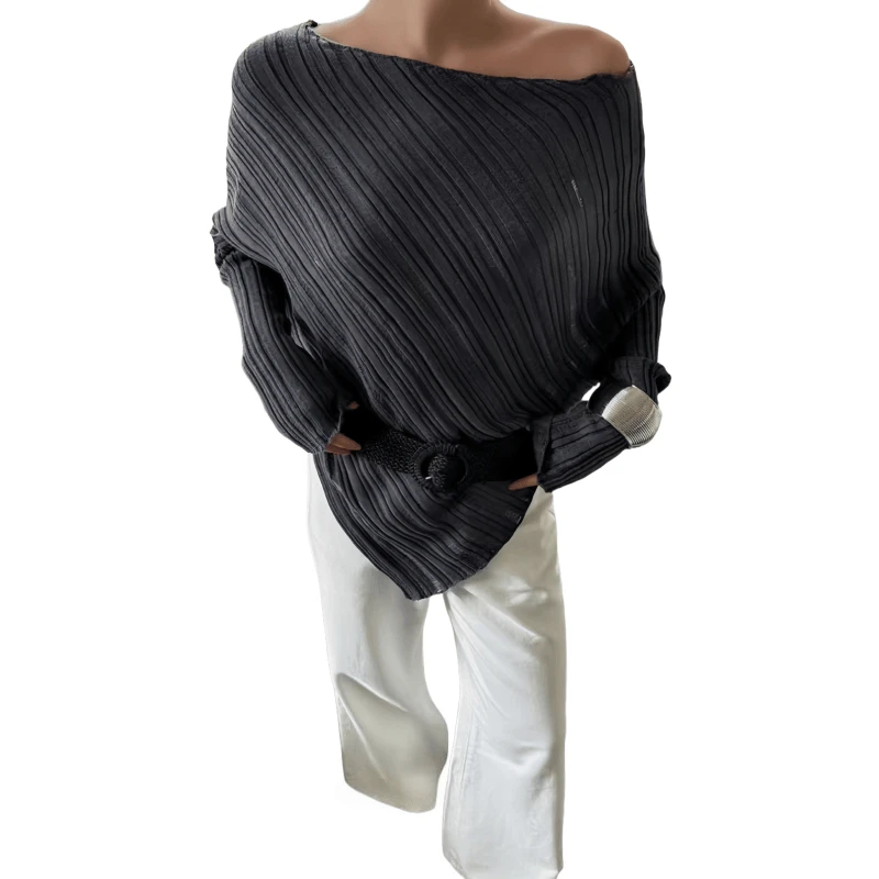 「主播推荐秋季新款」2612款不规则针织上衣