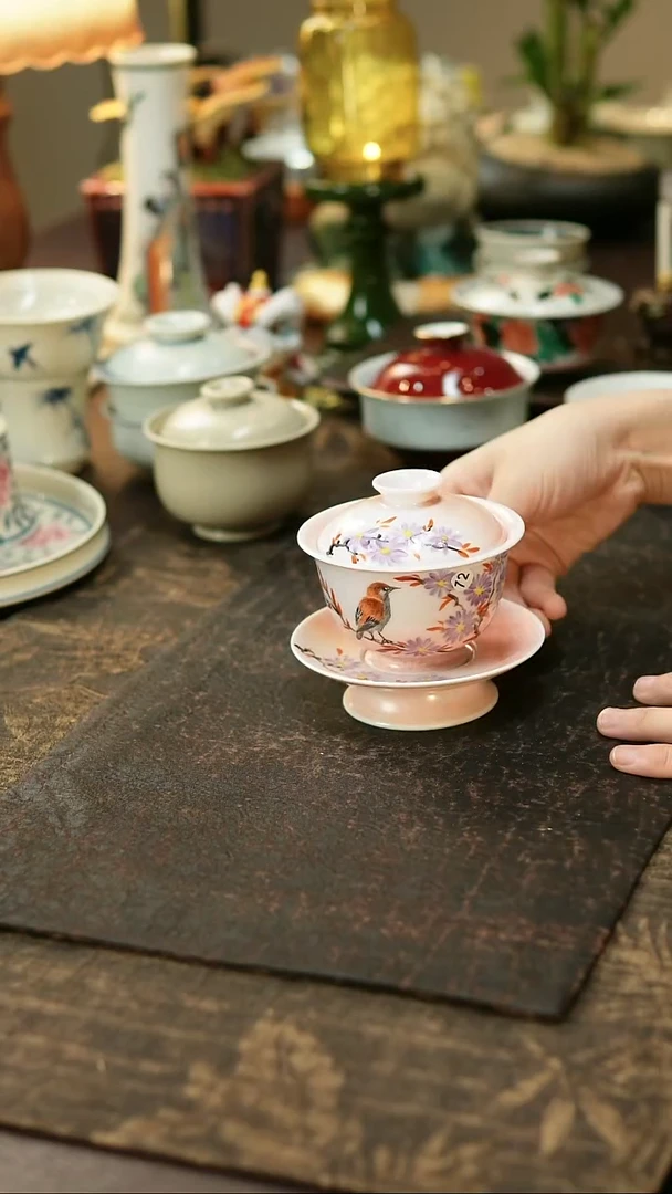 景德镇陶瓷杯碗柴烧多人