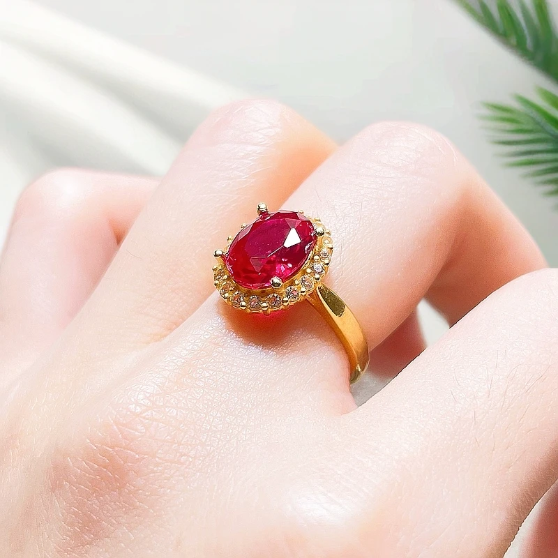 培育红宝石【70】珠光宝气雅致款红宝石戒指