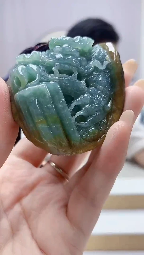 未镶嵌定制翡翠4917DD-毛货挂件36