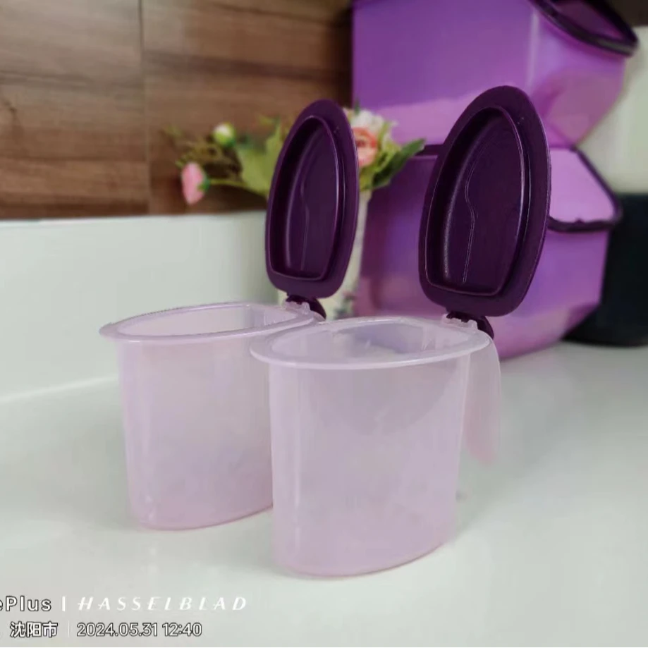 （外）陈列样品*大嘴蛙紫色大容量500毫升厨房调味品盒