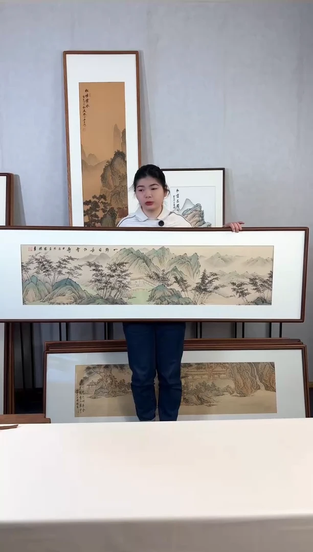 【闪购商品】国画手绘*山静日长仁者寿*52*172cm