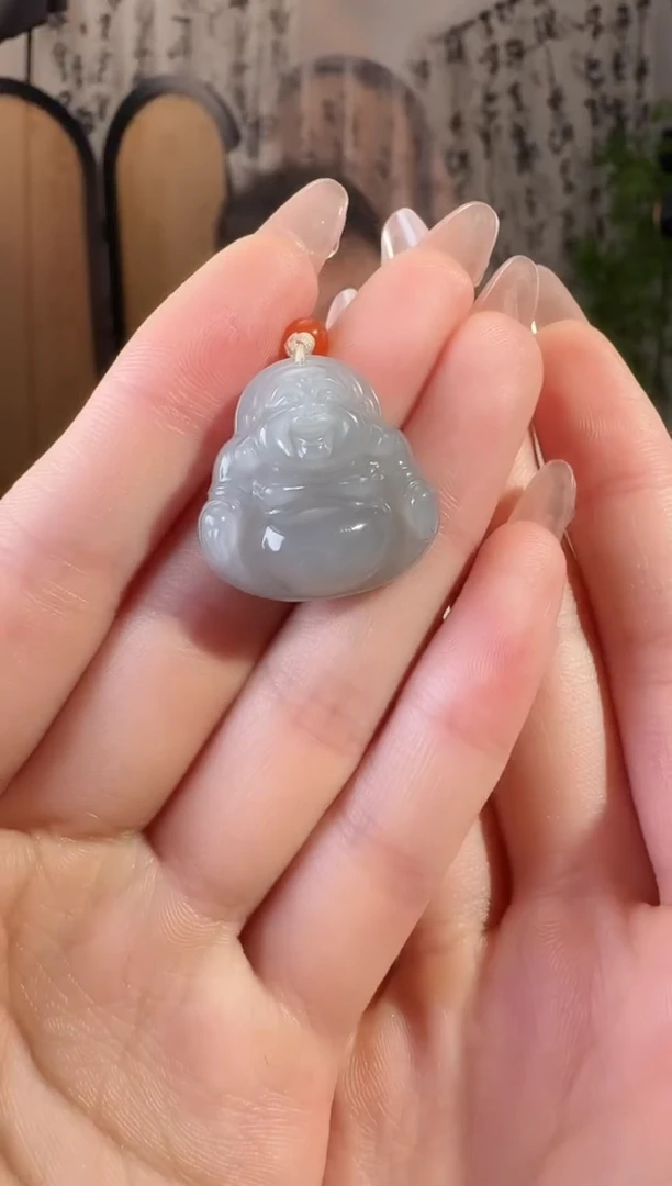 和田玉未镶嵌颈饰佛公cp12