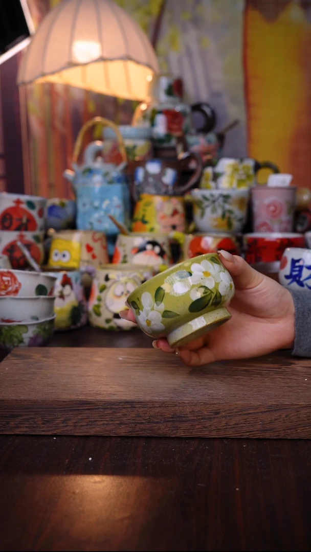 杯子泥垚手作 景德镇手工手绘陶瓷器物