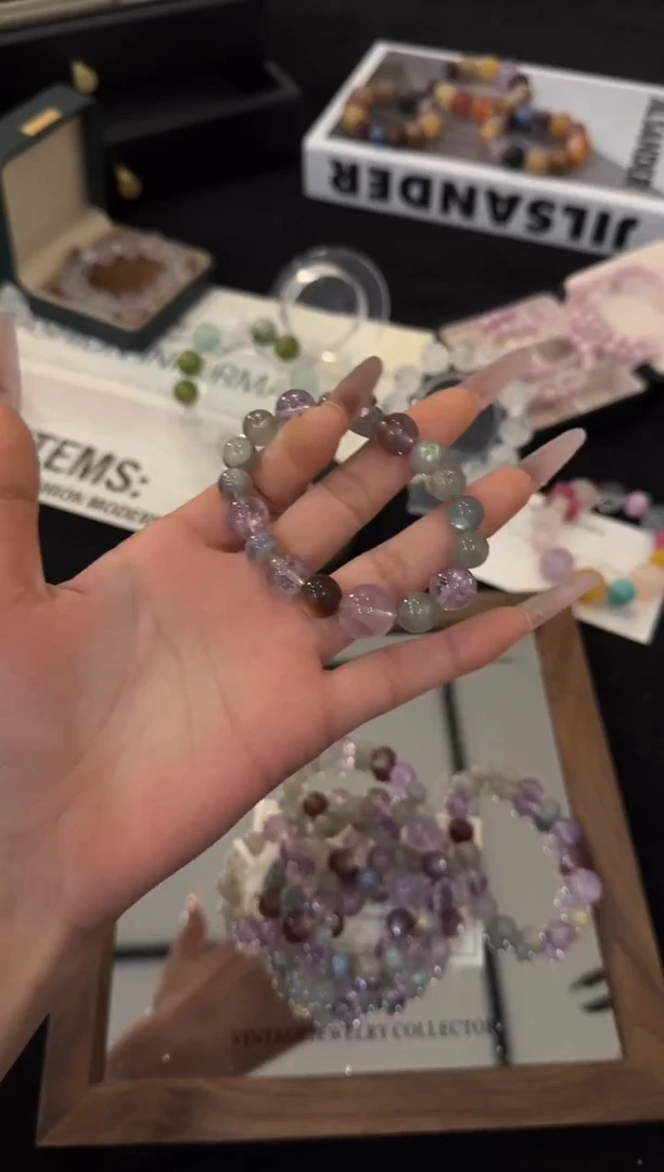 未镶嵌手链水晶灰月光多宝x3610