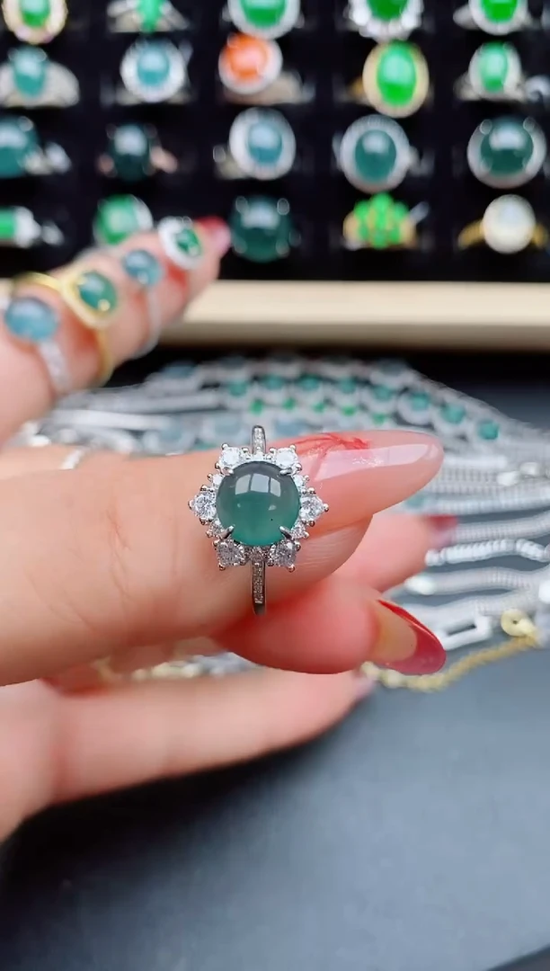 【闪购商品】翡翠戒指银S925镶嵌5805850