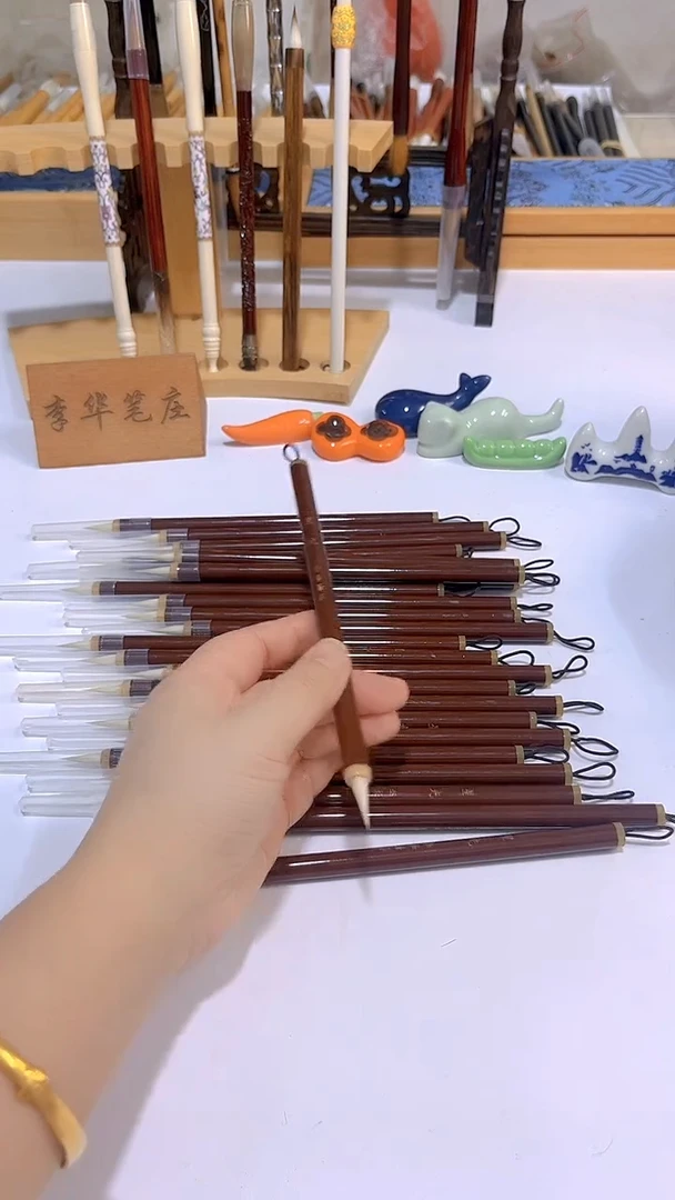 星光 实木羊毫小楷毛笔2支