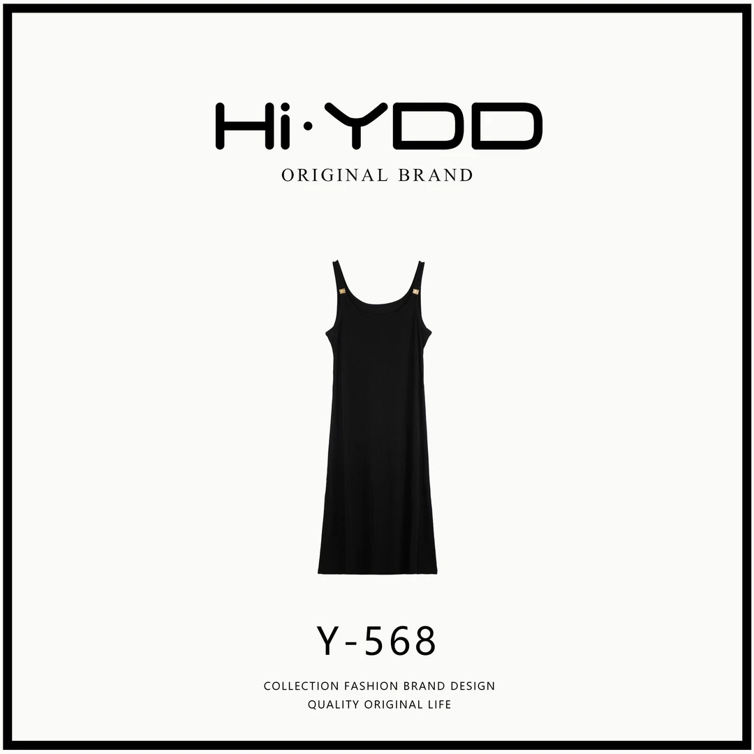 YDD•「Y-568」法式慵懒风高级亲肤垂感长款吊带连衣裙JM-5650