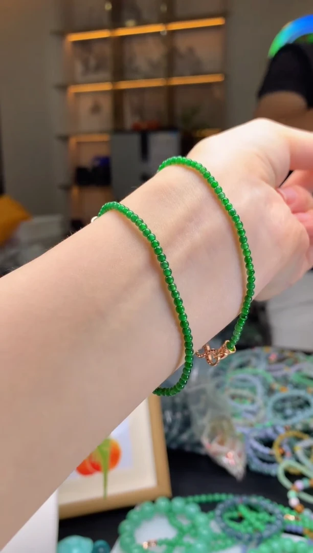 未镶嵌手串翡翠---19869多样性发其一