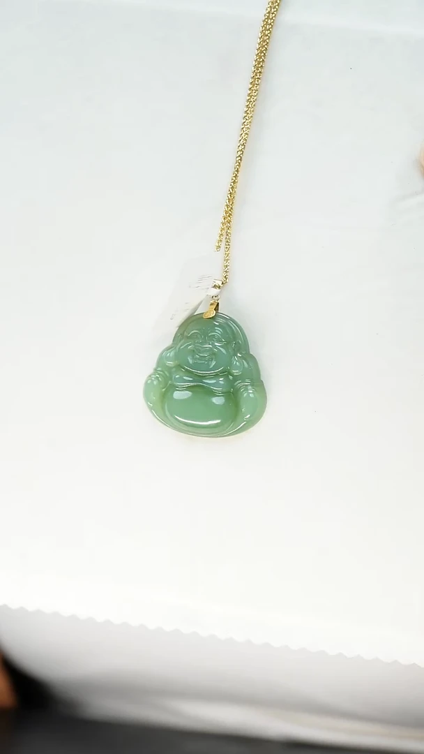 吊坠(赠链)18K金镶嵌和田玉1