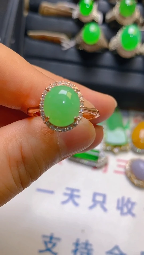 【闪购商品】翡翠耳饰银S925镶嵌天然A货翡翠1