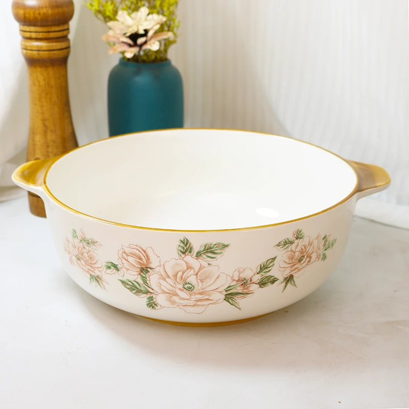 双耳碗2个（口径19cm）家庭必备，性价比高