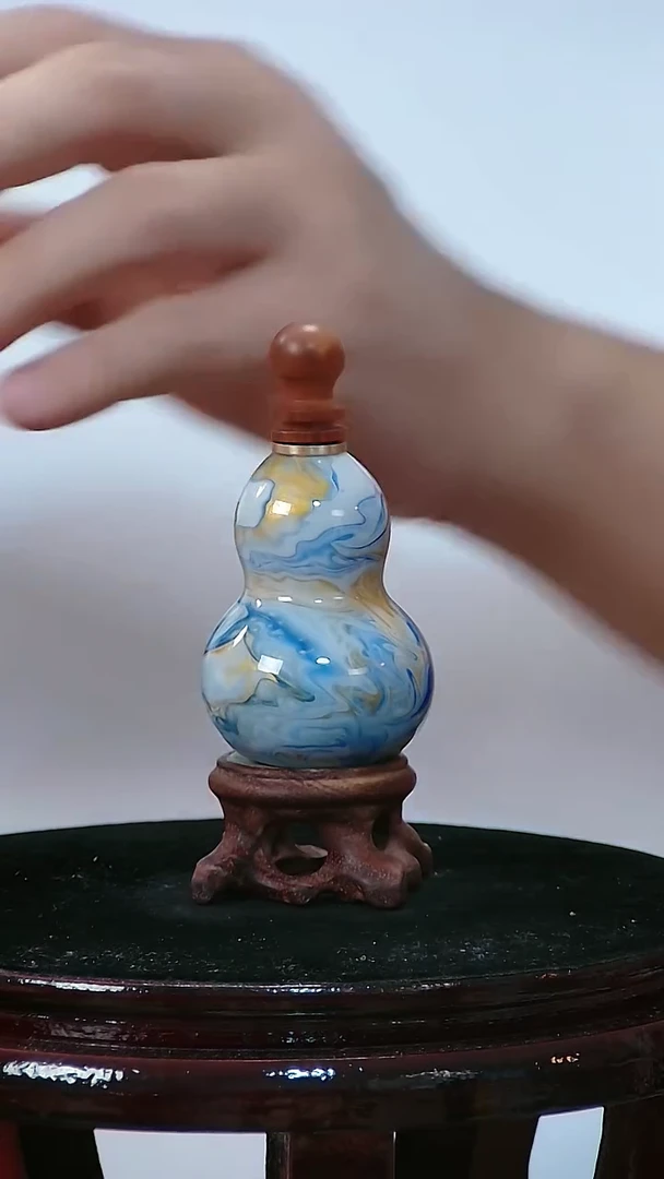 藤大**殿圆木塞葫芦把件768