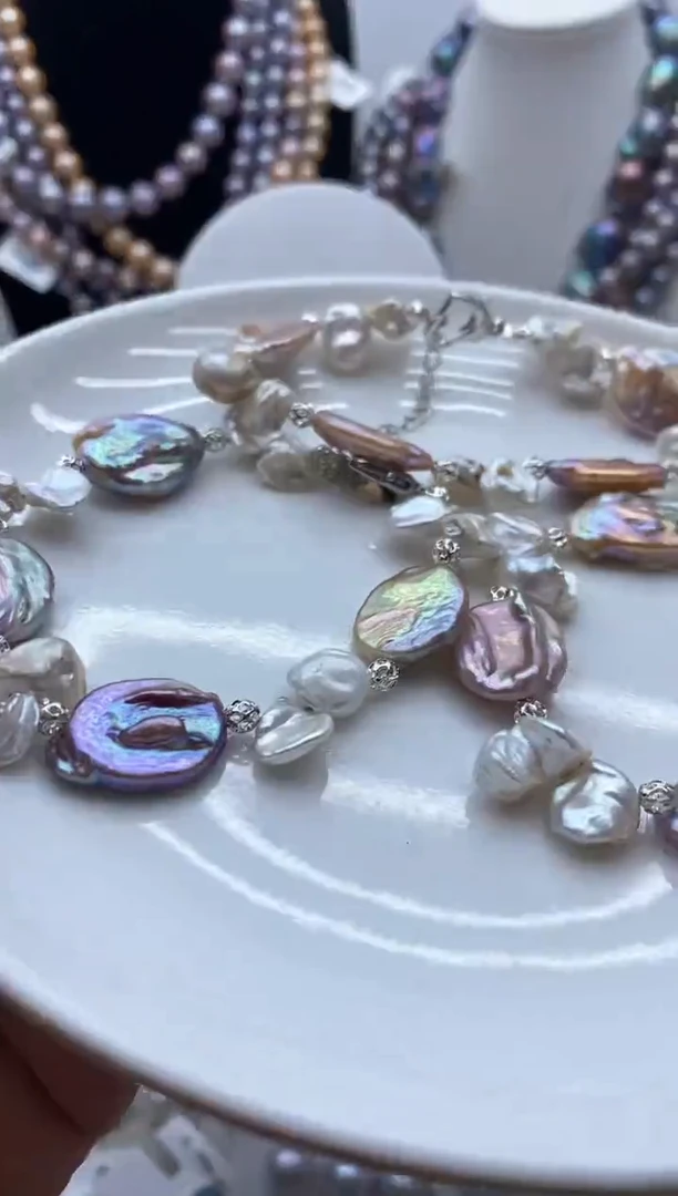 【闪购商品】淡水珍珠颈饰钛钢106