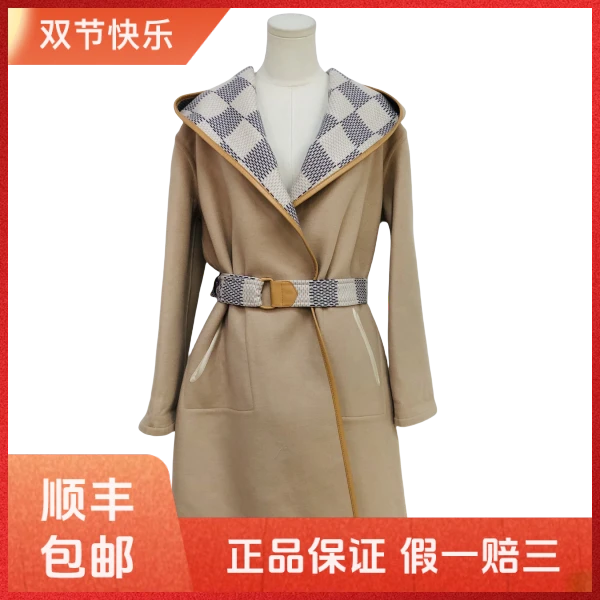妃鱼/路易威登/绵羊毛/风衣/95新/沐十06