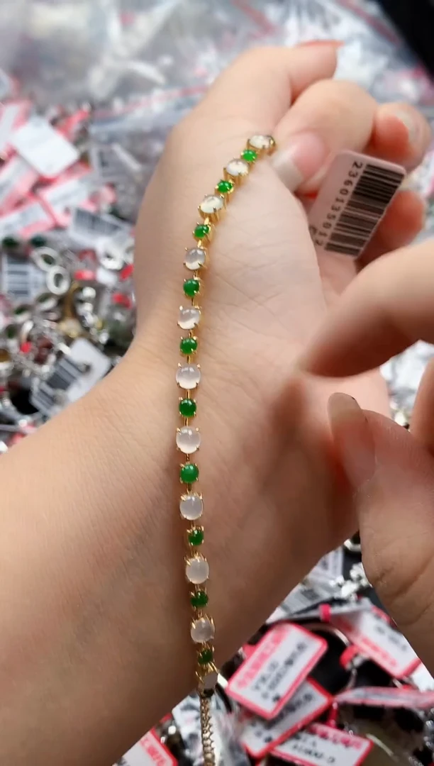 银S925镶嵌戒指翡翠天然A货缅甸翡翠