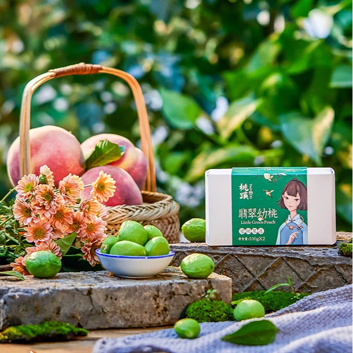 翡翠幼桃蜜桃果冻 办公居家聚会充饥小零食100g/瓶