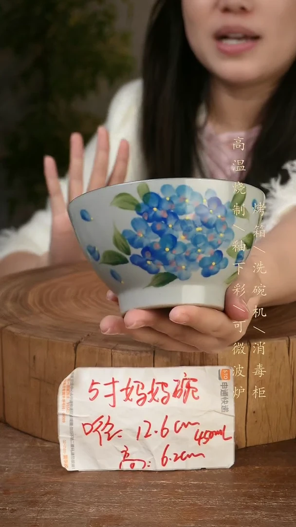 碗瓷景德镇手工手绘高温瓷釉下彩