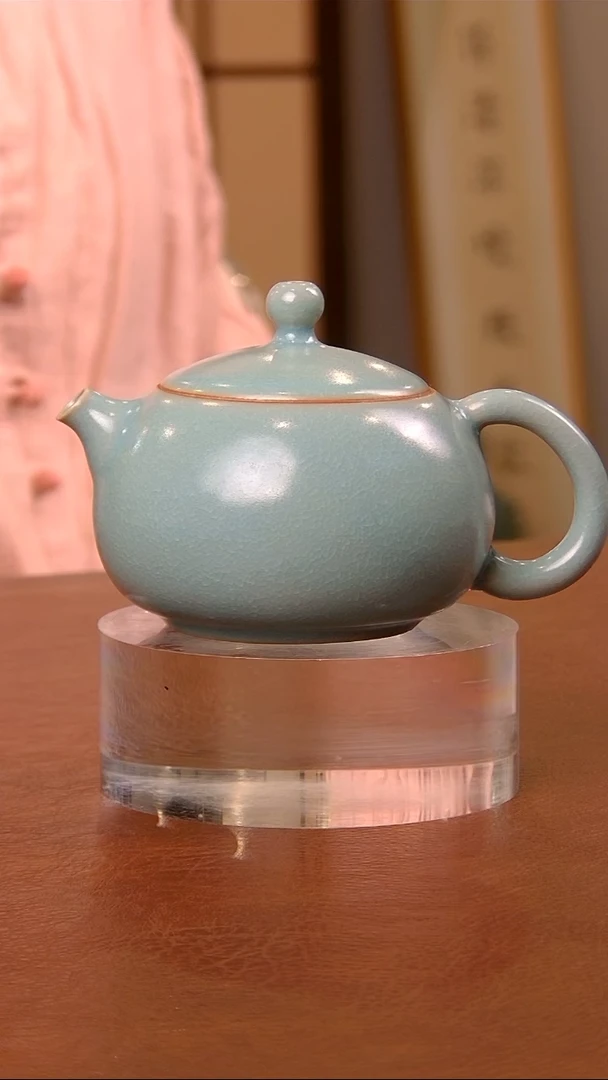 【闪购商品】瓷片313天青色西施壶.........