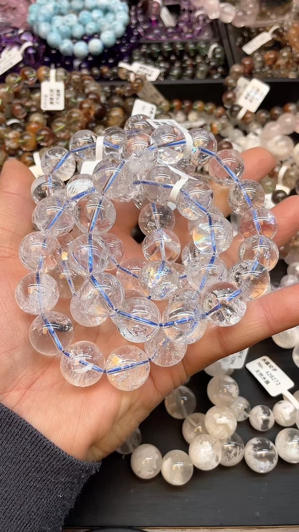 【闪购商品】水晶手链未镶嵌86 白阿赛16mm