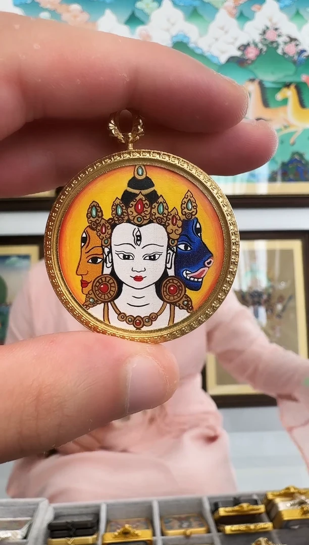 吊坠魔老师—热贡纯手绘-周