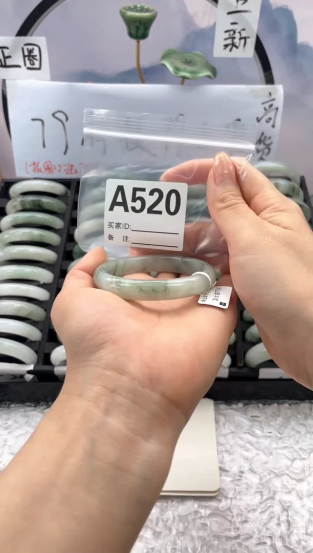 石英质玉（天山翠）手镯未镶嵌A520