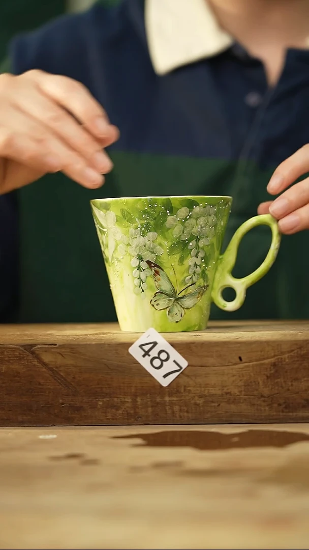 瓷片设计师手作款 手绘油画风卡通系列 十七