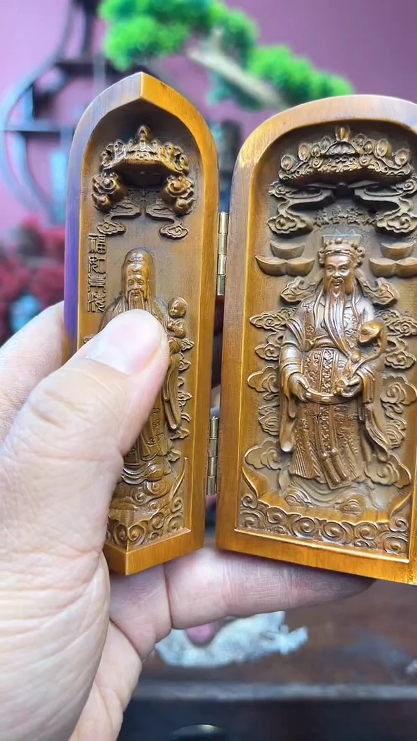 【闪购商品】木摆件编号234-福禄寿~妍妍批发清