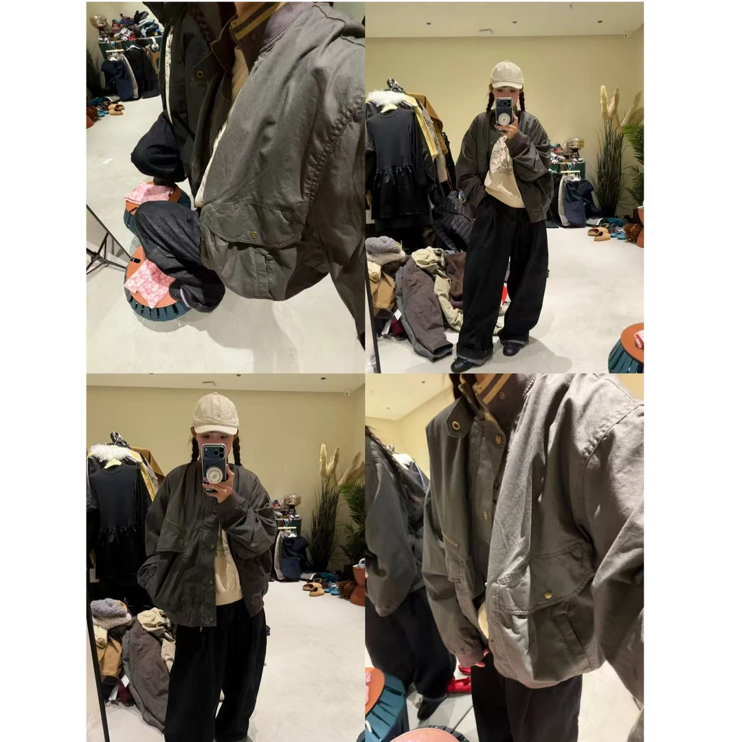 重工洗水复古工装外套#V9223