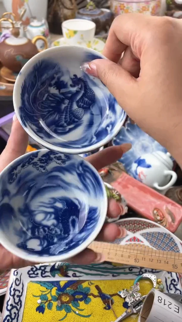 瓷片龙凤默认，看清尺寸品相再拍