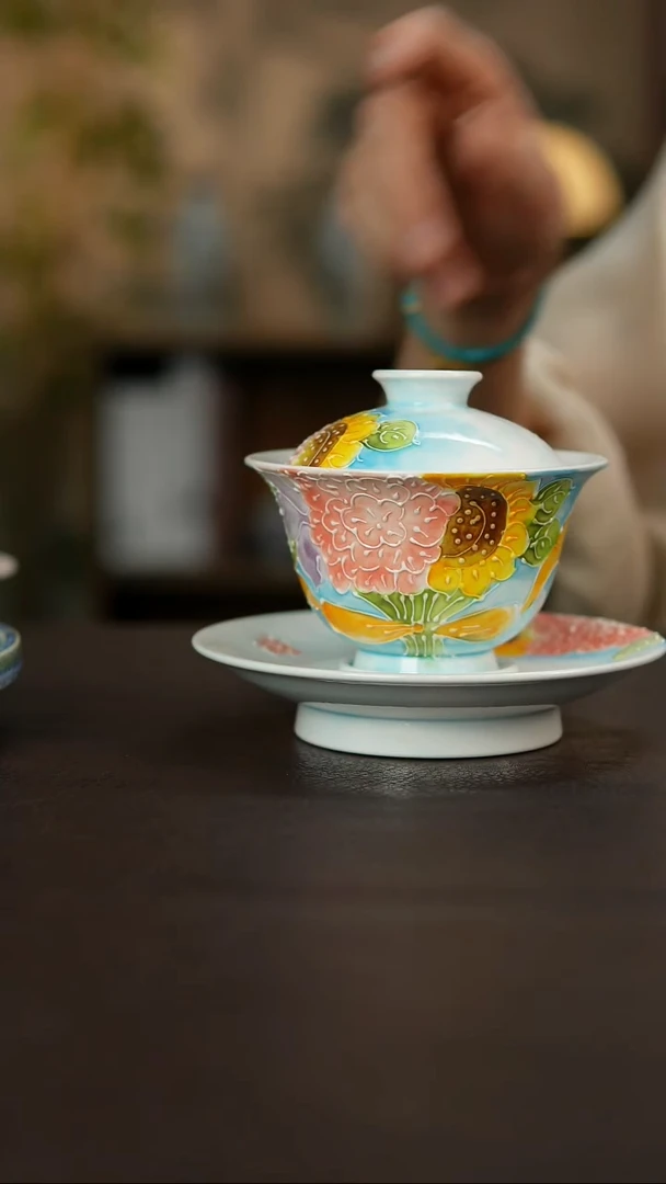 杯景德镇陶瓷杯碗柴烧多人