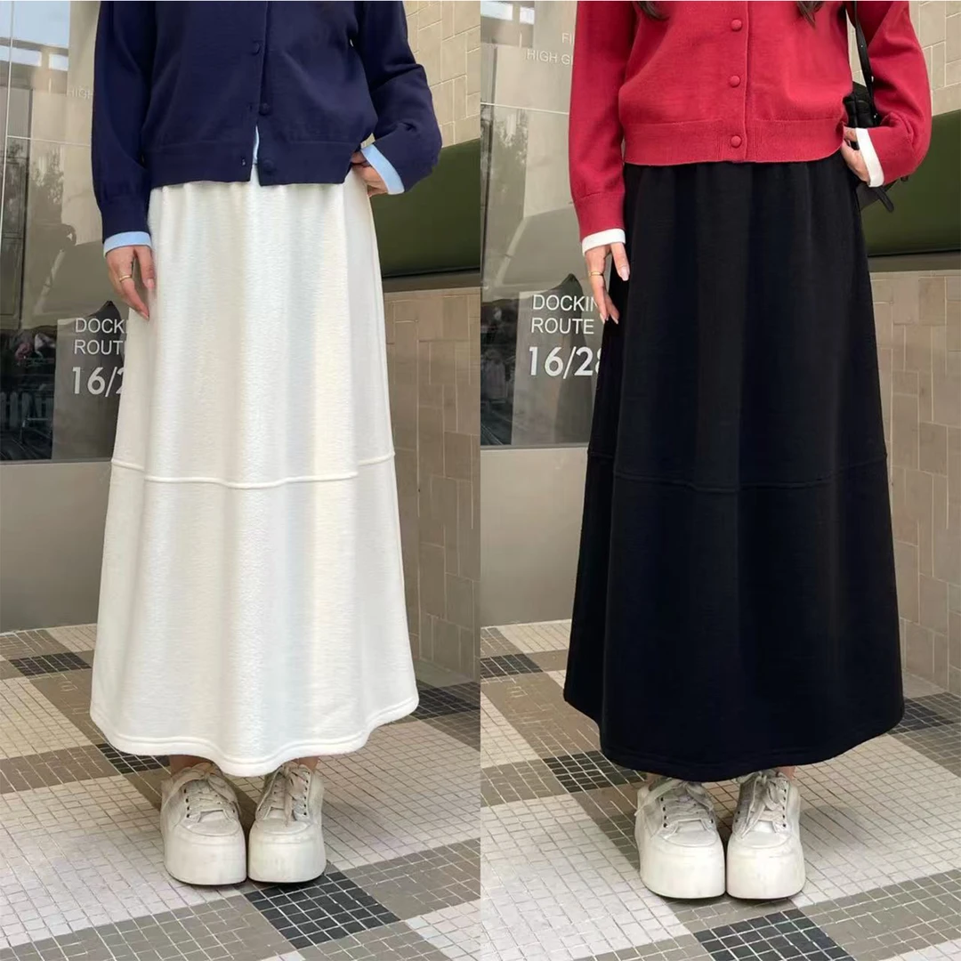 QC裂渡【风吹裙角】复古立体高腰半裙女冬百搭显瘦花苞裙ZY511R20