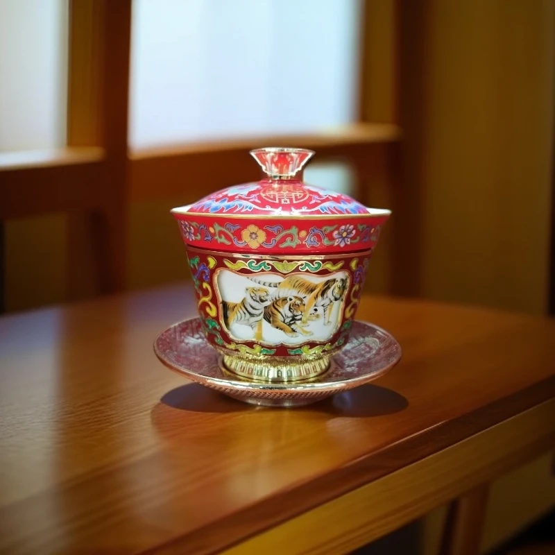 【景德镇】高温陶瓷，转心杯虎