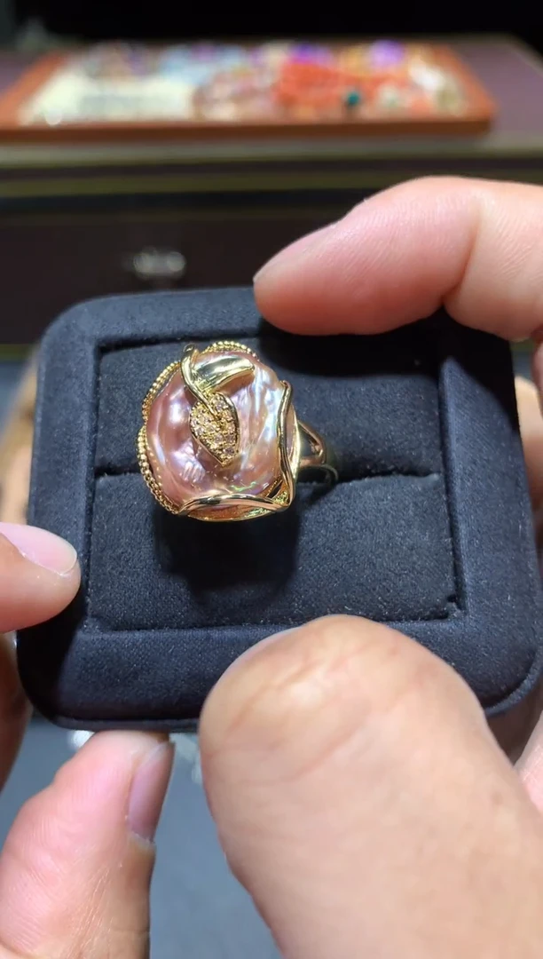 【闪购商品】淡水珍珠戒指未镶嵌P131【多样性发其一】