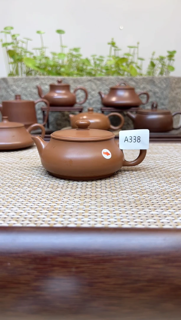 【闪购商品】朱泥茶壶 A338原矿原料朱泥手拉壶120容量