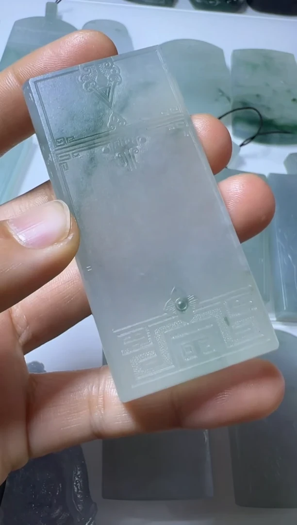 未镶嵌定制翡翠无事牌