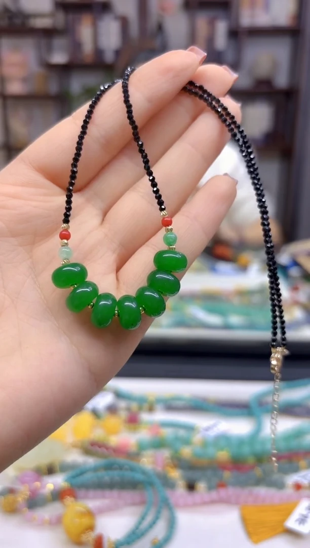 【闪购商品】翡翠颈饰未镶嵌DIY款X365