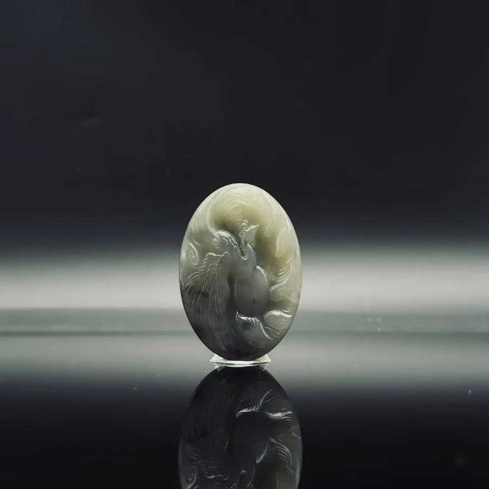 和田玉凤舞九天吊坠7539