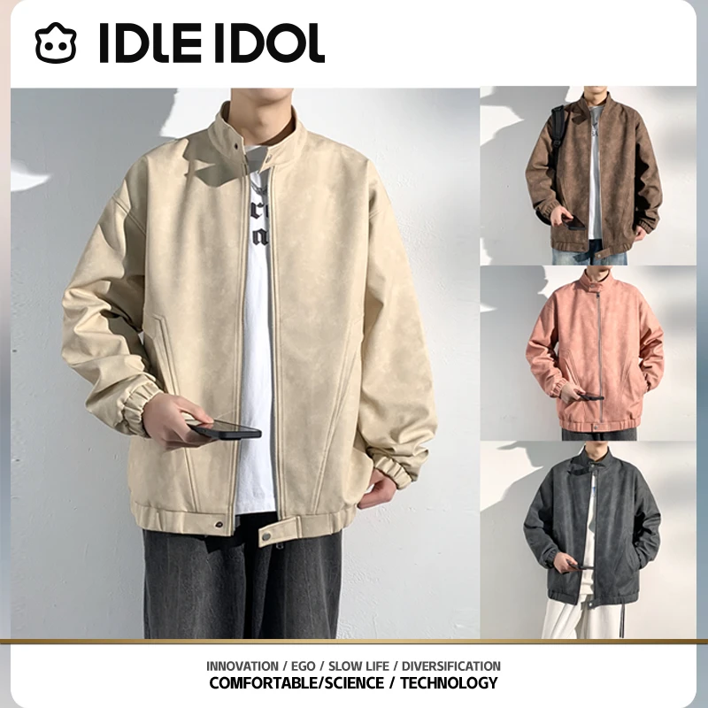 IDLE IDOL【李晨nic专属】情侣翻领夹克春季新款高街百搭宽松外套