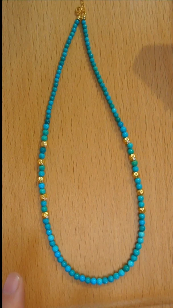 银S925镶嵌绿松石项链发货一件