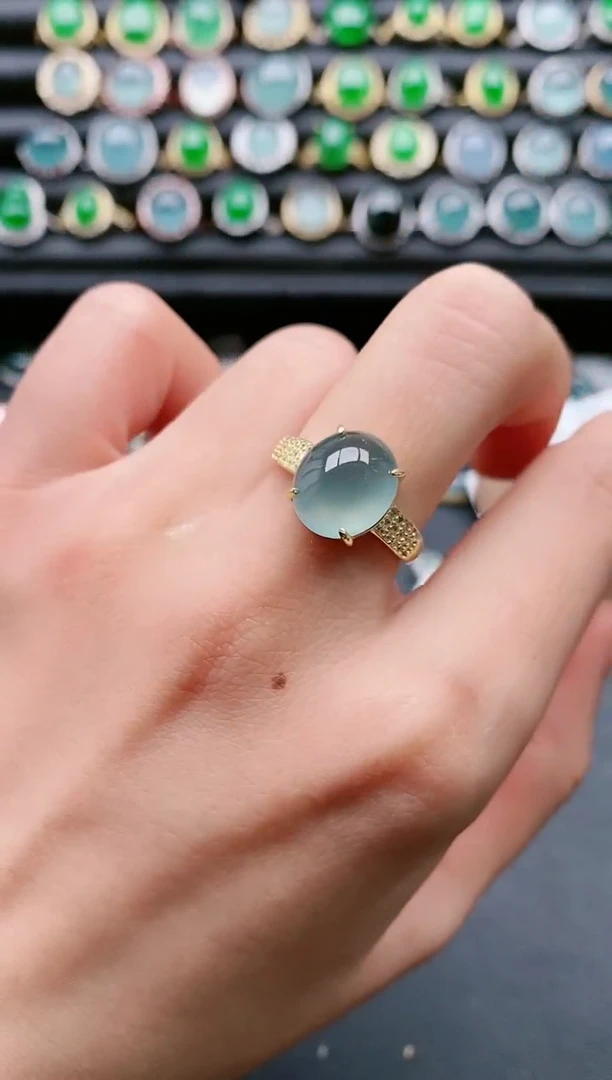 【闪购商品】翡翠戒指银S925镶嵌111111111